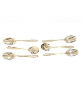 Six ATOMIC STAR Vintage Wallace Dinner Spoons 1950’s
